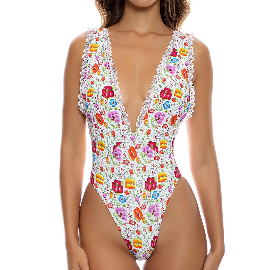 AMOR Y PLAYA - Deep V Bodysuit