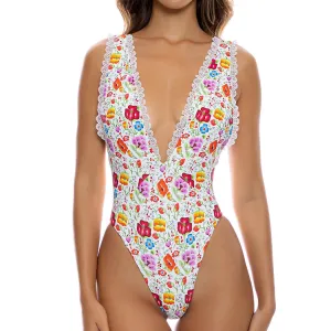 AMOR Y PLAYA - Deep V Bodysuit
