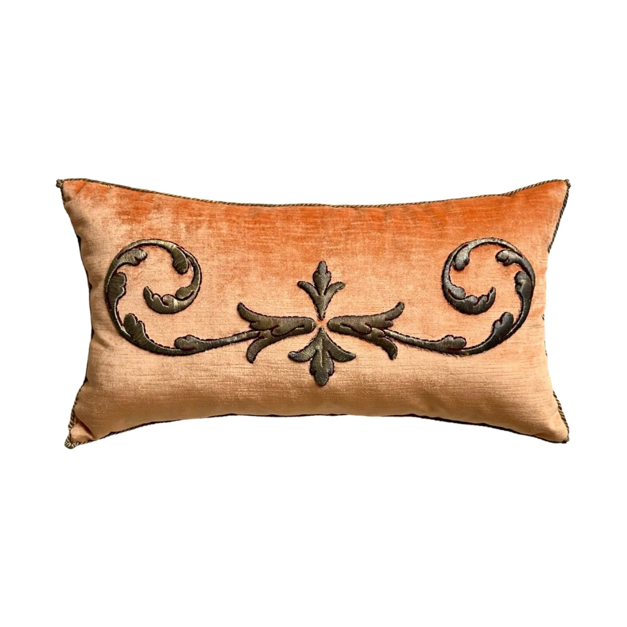 Antique European Raised Gold Metallic Embroidery (#E032124 | 11 x 20")