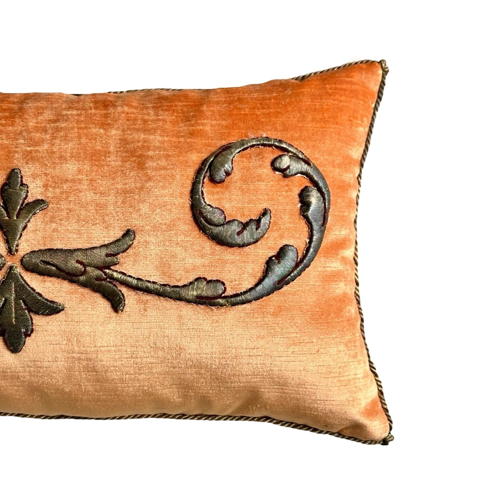 Antique European Raised Gold Metallic Embroidery (#E032124 | 11 x 20")