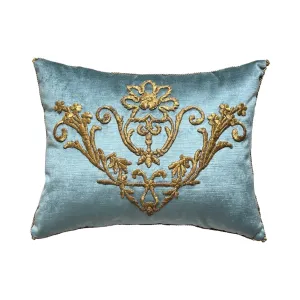 Antique Ottoman Empire Raised Gold Metallic Embroidery (#E021924A&B | 15 x 19")