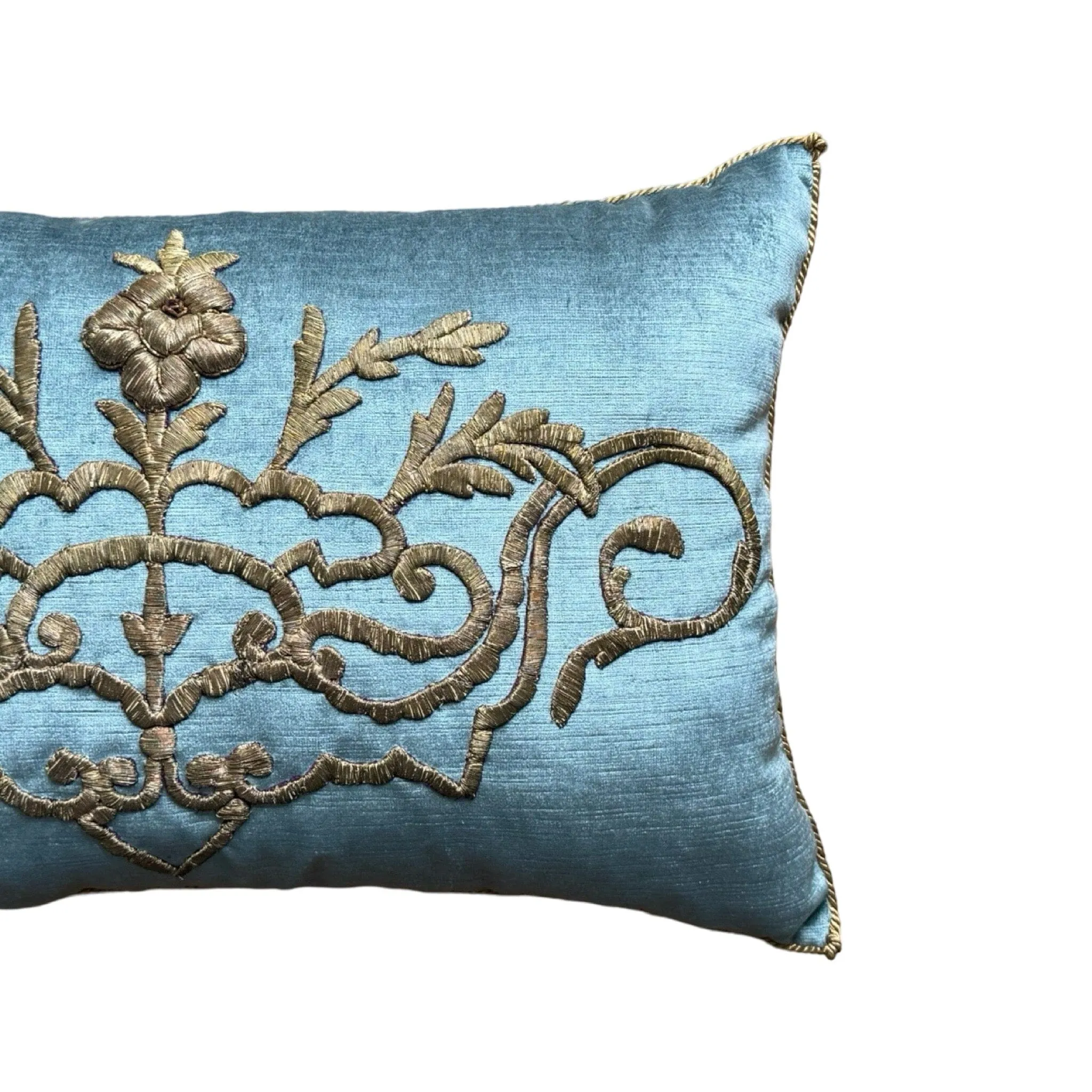 Antique Ottoman Empire Raised Gold Metallic Embroidery (#E070224 | 15.5x 23.5")