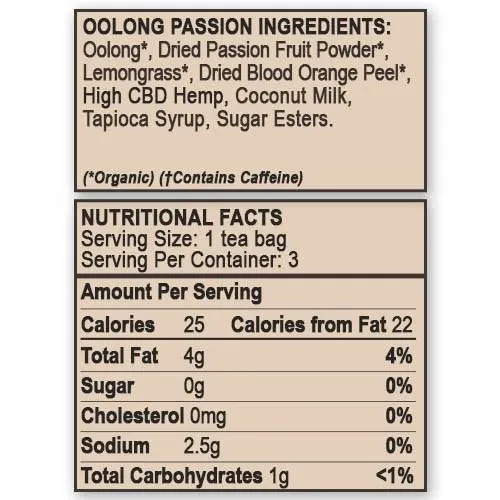 APOTHECARY CBD HEMP TEA | OoLONG PASSION