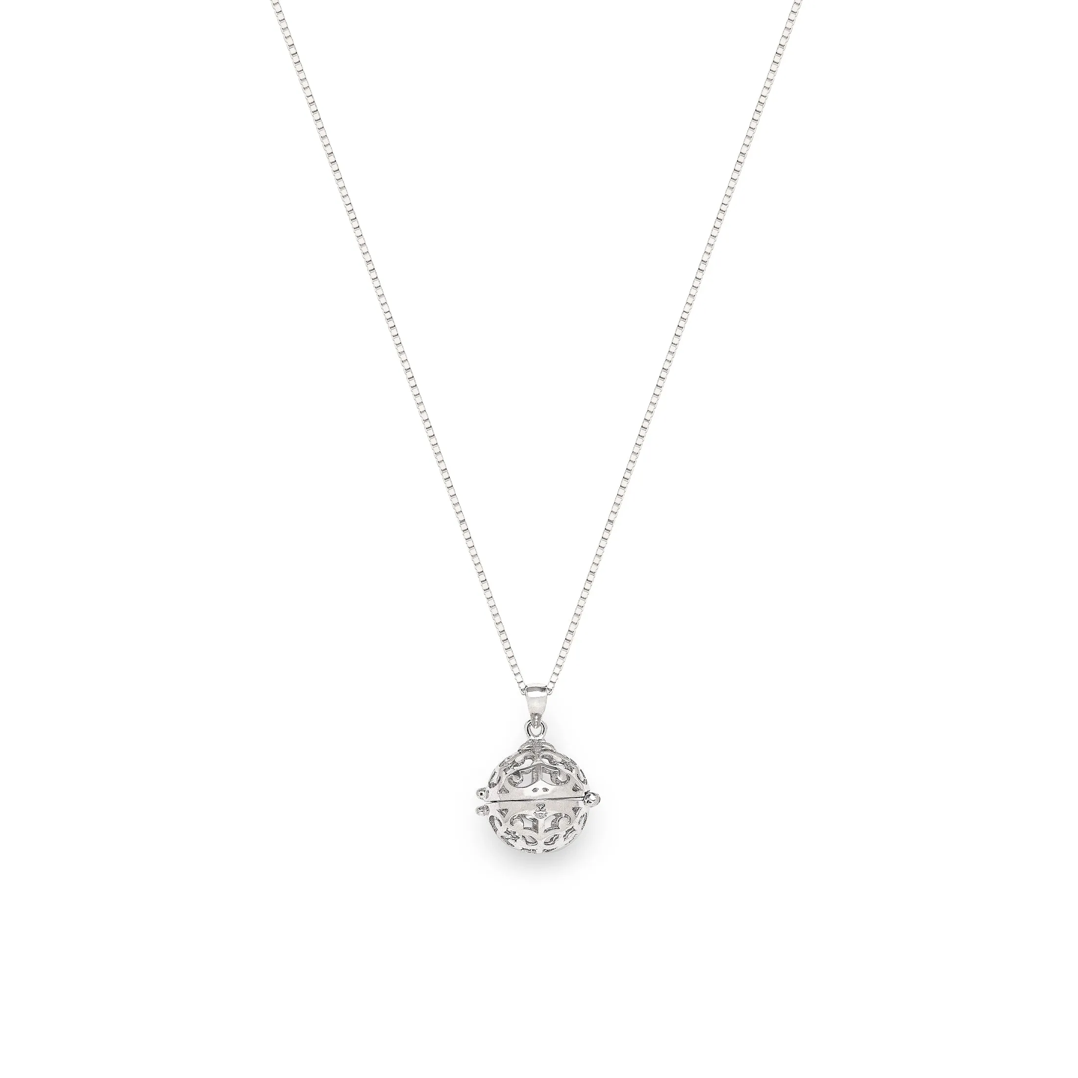 Aromatherapy Diffuser Locket Round Foliate Pendant, Rose Gold