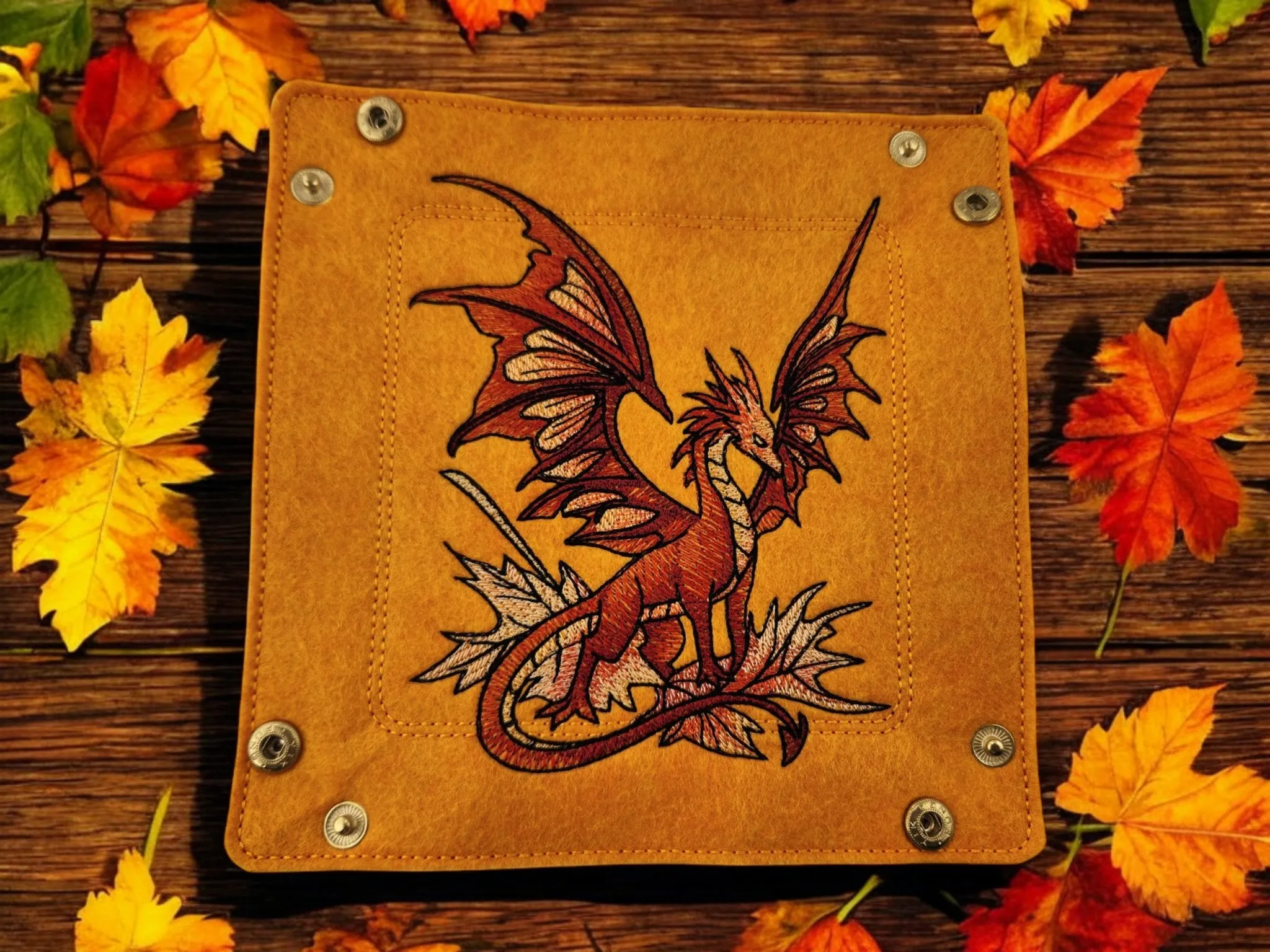 Autumn dragon dice tray