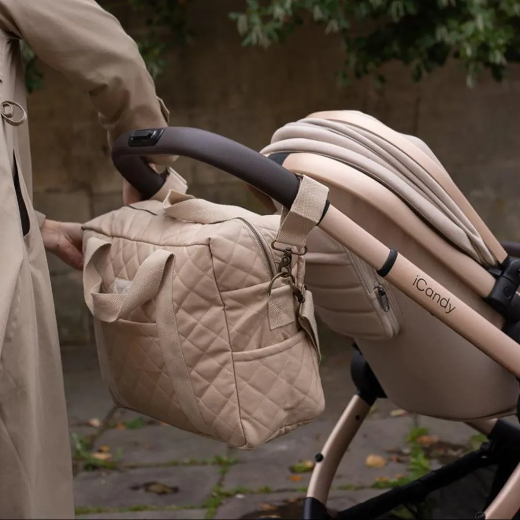 AVERY ROW Baby Changing Bag - Natural (With Pram Clips)