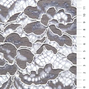 Avignon Style Corded Lace Thread Embroidery Fabric