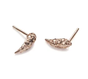 Baby Black Diamond Claw Post Earrings