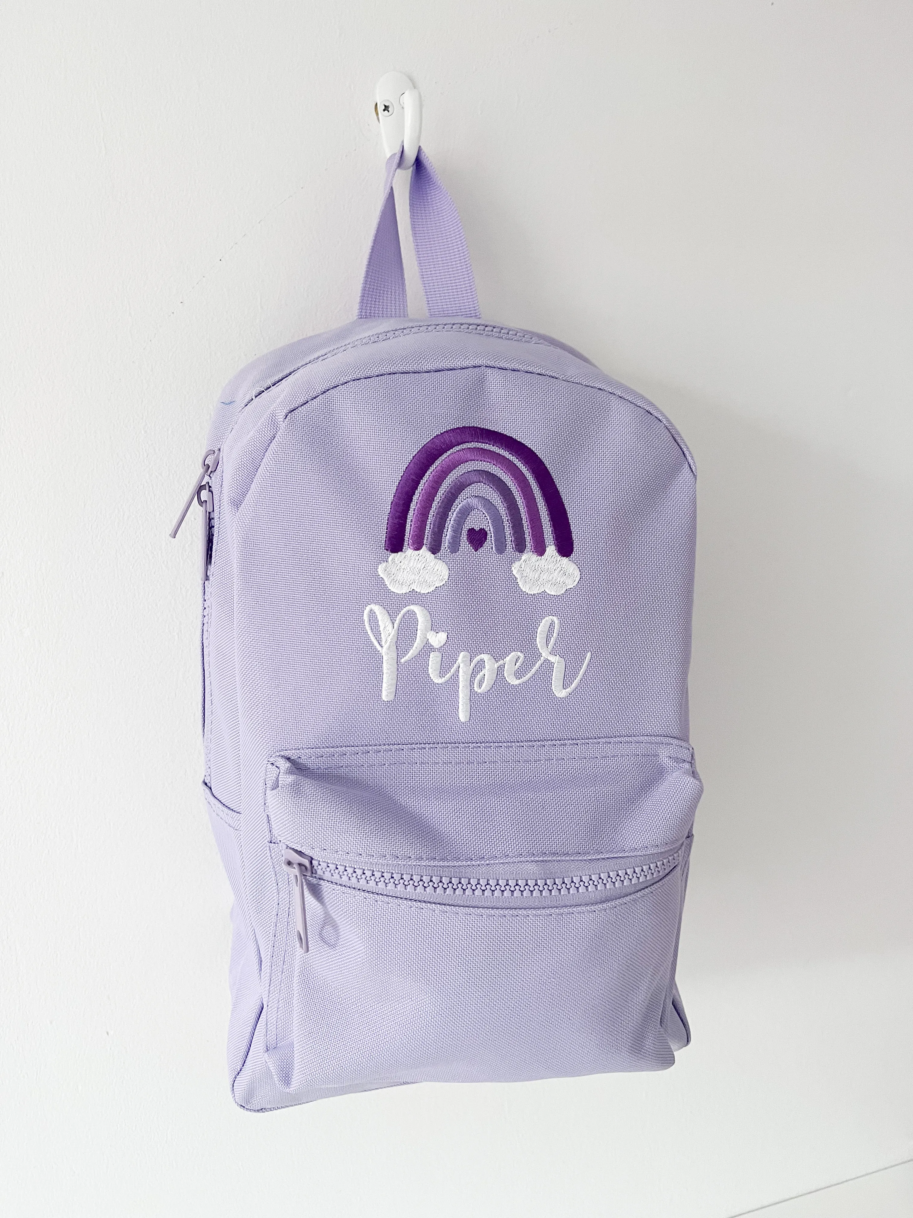 Backpack - Embroidered Boho Rainbow