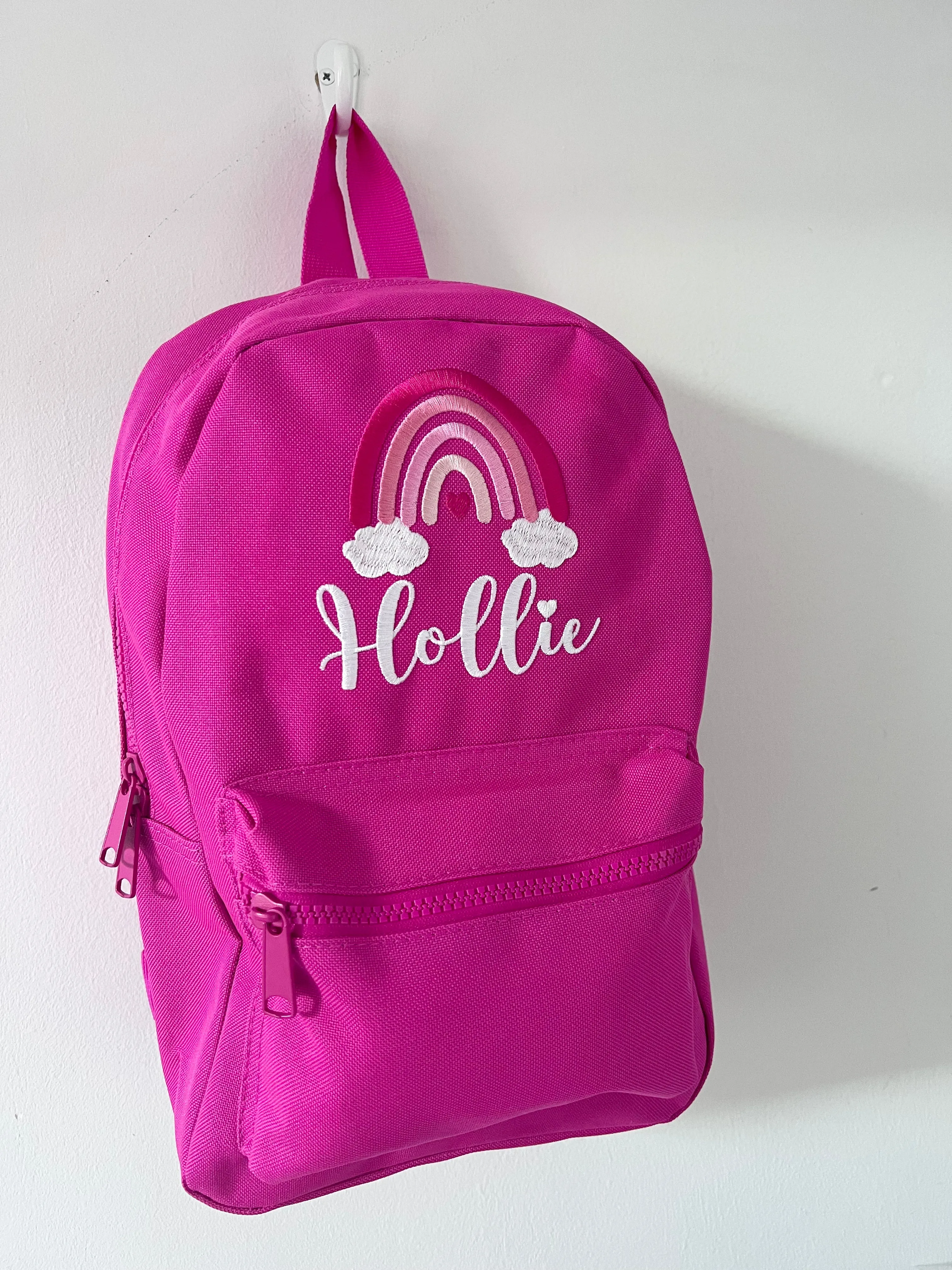 Backpack - Embroidered Boho Rainbow