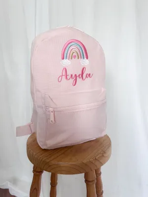 Backpack - Embroidered Boho Rainbow