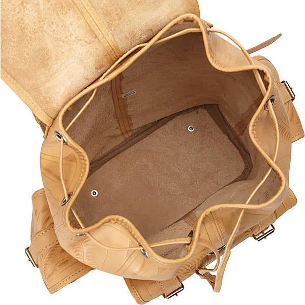 Backpack, Hand Tooled Leather, Multi Colors, 784