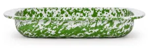 Baking Pan Green Swirl
