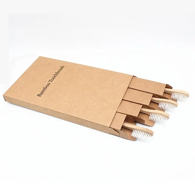 Bamboo Toothbrushes 100% Environmentally Friendly - Soft Bristle