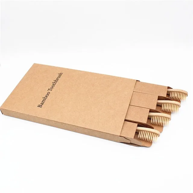 Bamboo Toothbrushes 100% Environmentally Friendly - Soft Bristle