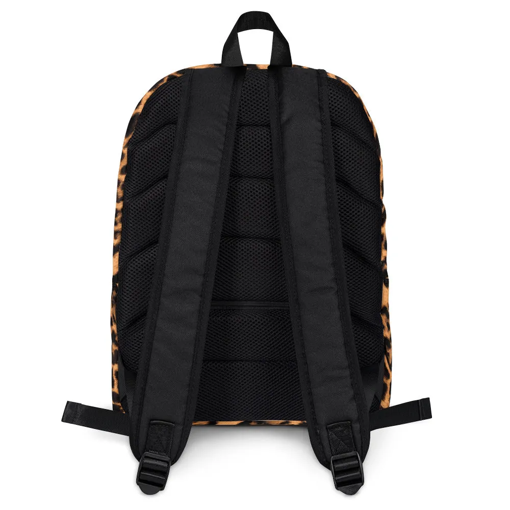 Baphomet Pentagram Leopard Print Backpack / All Over Print