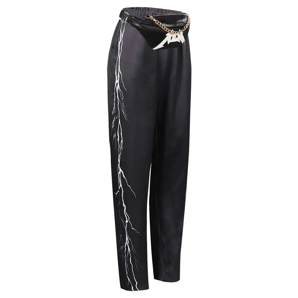 Barbie Ken Cosplay Costume Outfits Men Black Pants Bag Halloween Carnival Suit