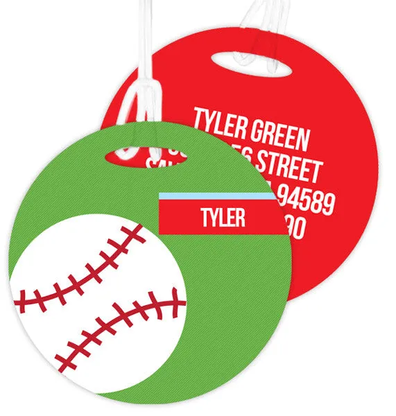 Baseball Fan Personalized Bag Tag