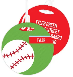 Baseball Fan Personalized Bag Tag