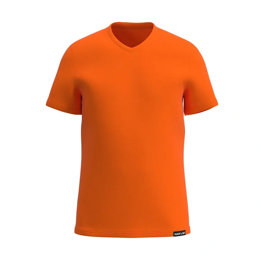 Basic V-neck Plus – Everyday Comfort & Style, Orange