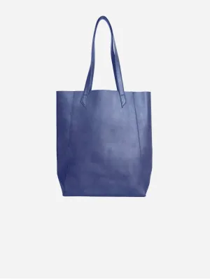 Basic Vegan Leather Everyday Tote Bag | Navy Blue