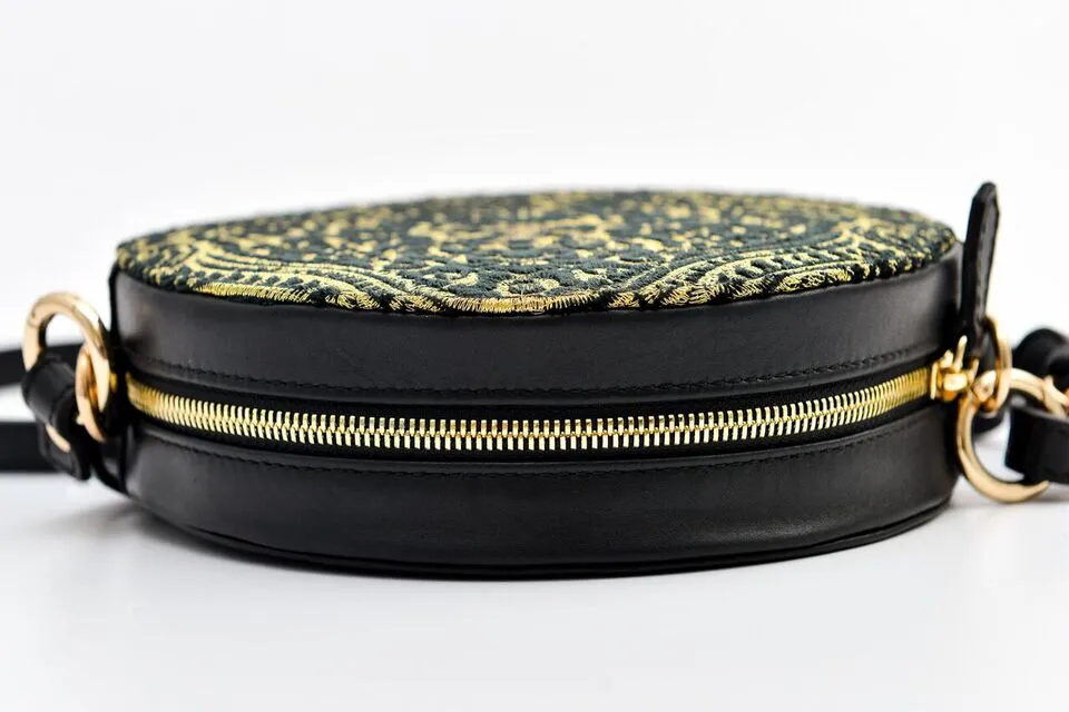 Batool Circle Bag Gold Embroidery
