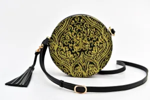 Batool Circle Bag Gold Embroidery