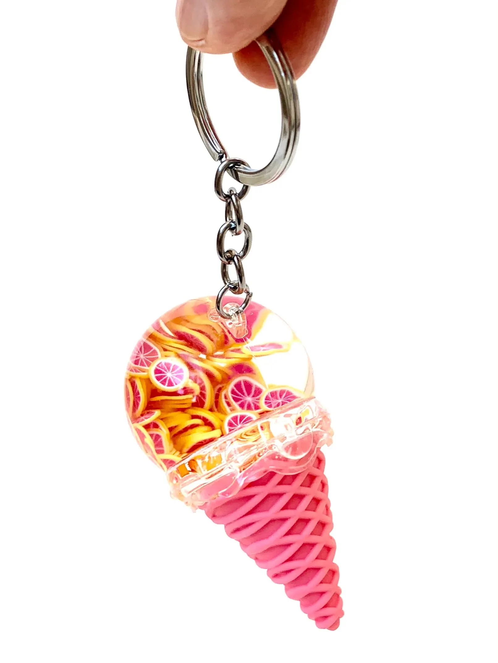 bcmini Floating Fruit Ice Cream Charm Keyring