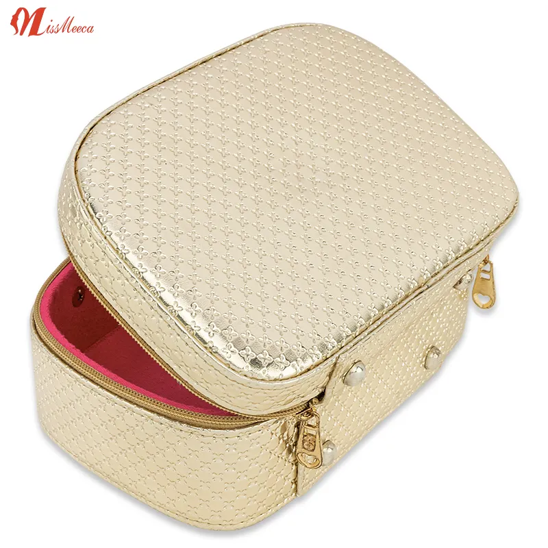 Big Beauty  Led Cosmetic Case With Mirrors Sets Professional Lighted Makeup Bag Mirror