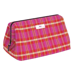 Big Mouth Wide Mouth Makeup Bag Large- Sweet Tartan