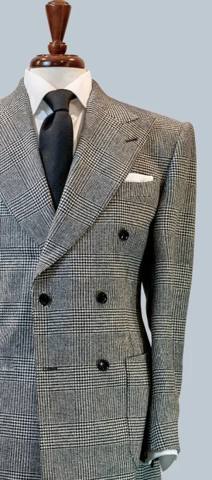 Black and white Plaid Suit