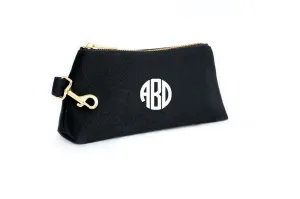 Black Canvas Luxe Bag with Monogram