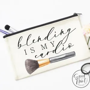 Blending Is My Cardio Cosmetic Bag