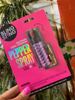 Bling Sting Keychain - Purple Studded