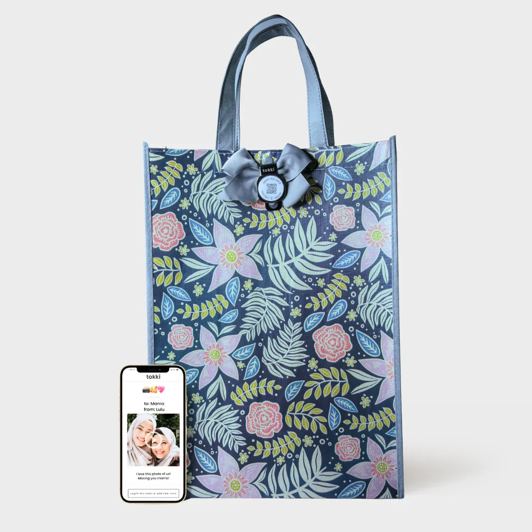 Bloom | Medium | Reusable Gift Bag   QR Greeting Card