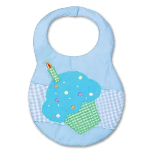 Blue Cupcake Birthday Bib