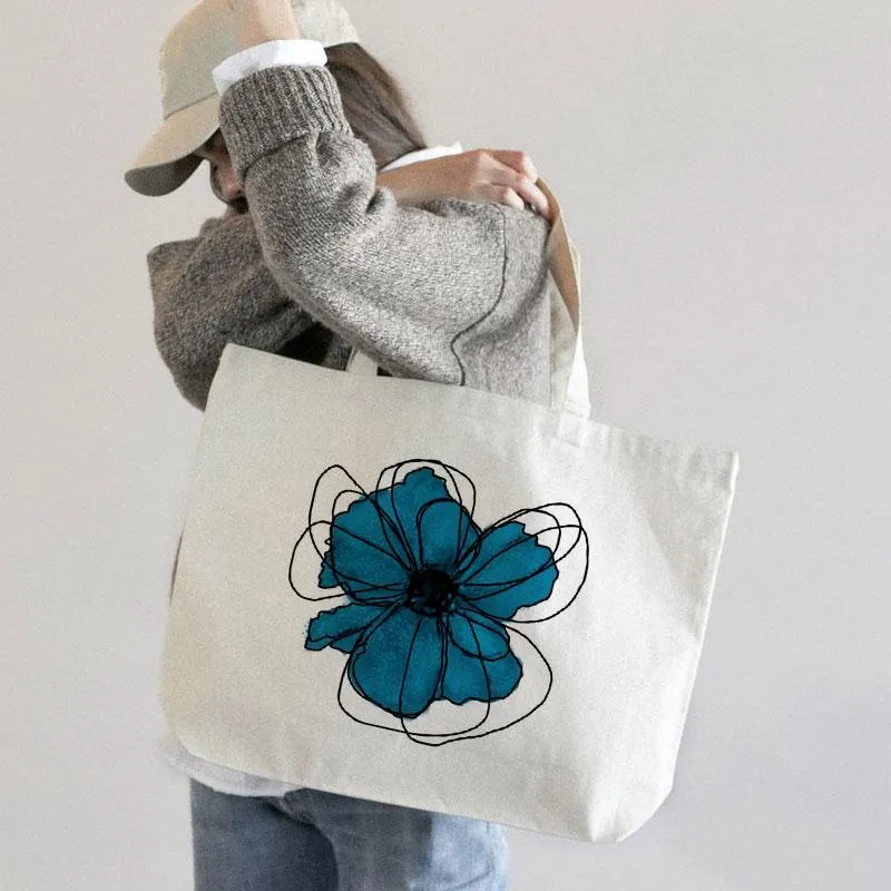 BLUE NARCISSUS CANVAS BAG