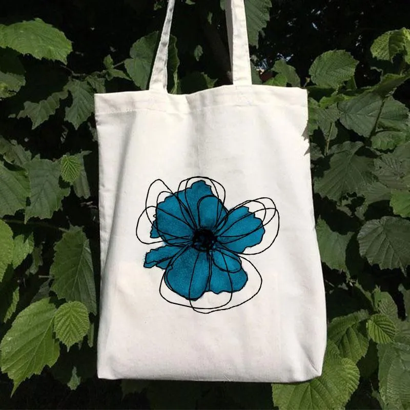 BLUE NARCISSUS CANVAS BAG
