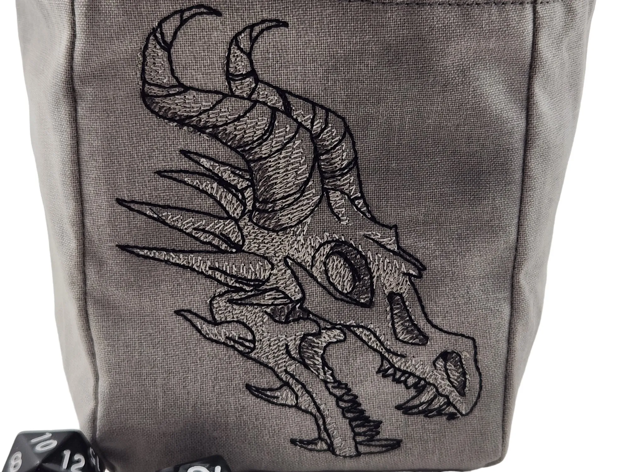 Bone dragon dice bag