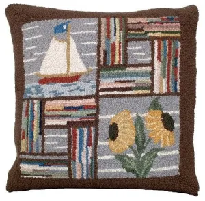 Booth Bay Sailboat Decorative Pillow