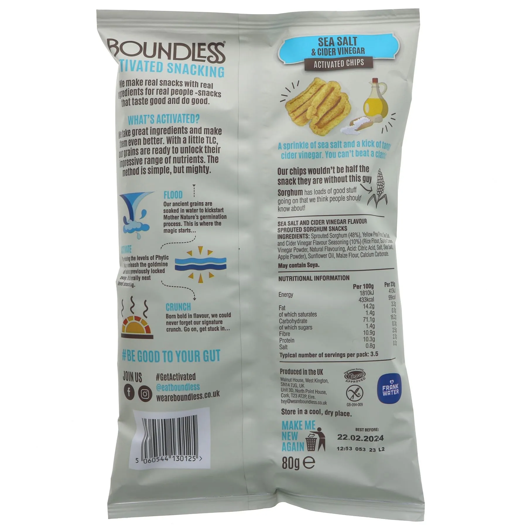 Boundless | Sea Salt & Cider Vinegar Chips | 80g