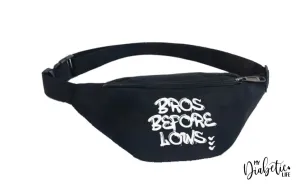 Bros before Lows - Black Bumbag