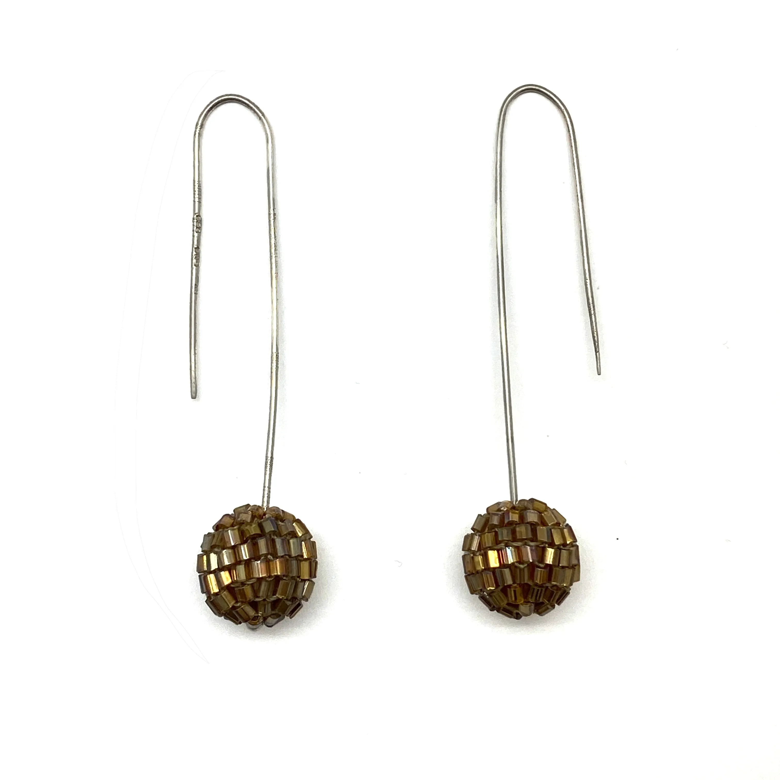 Brown Bead Earrings