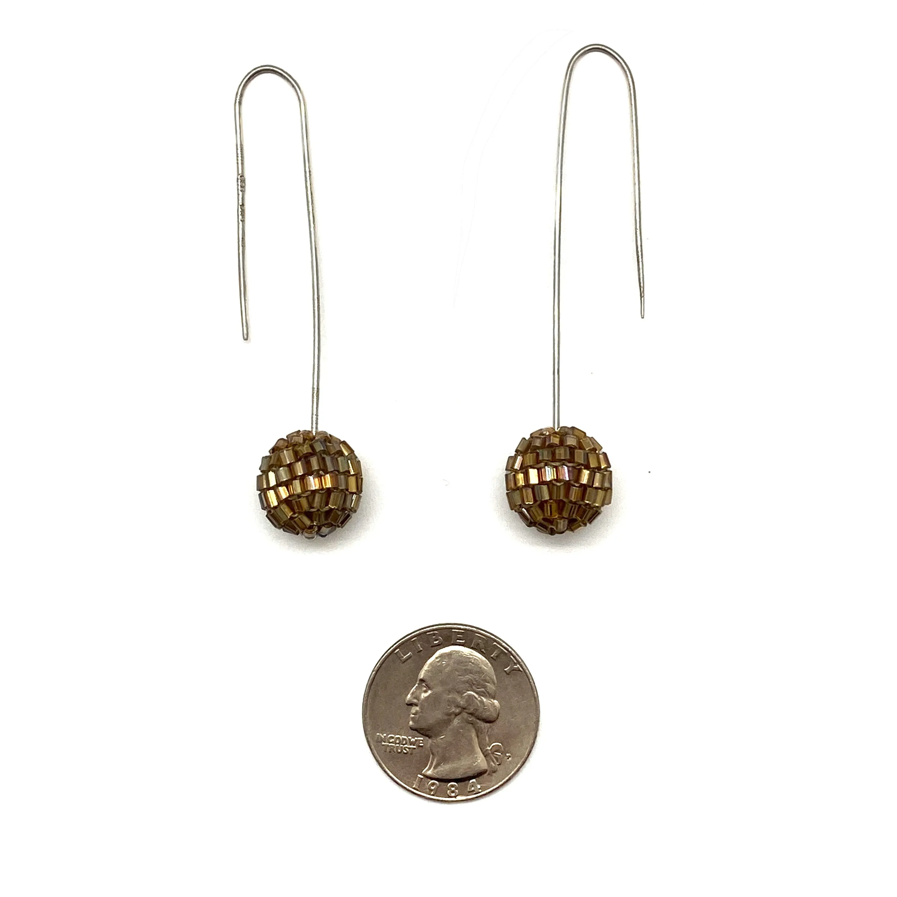 Brown Bead Earrings