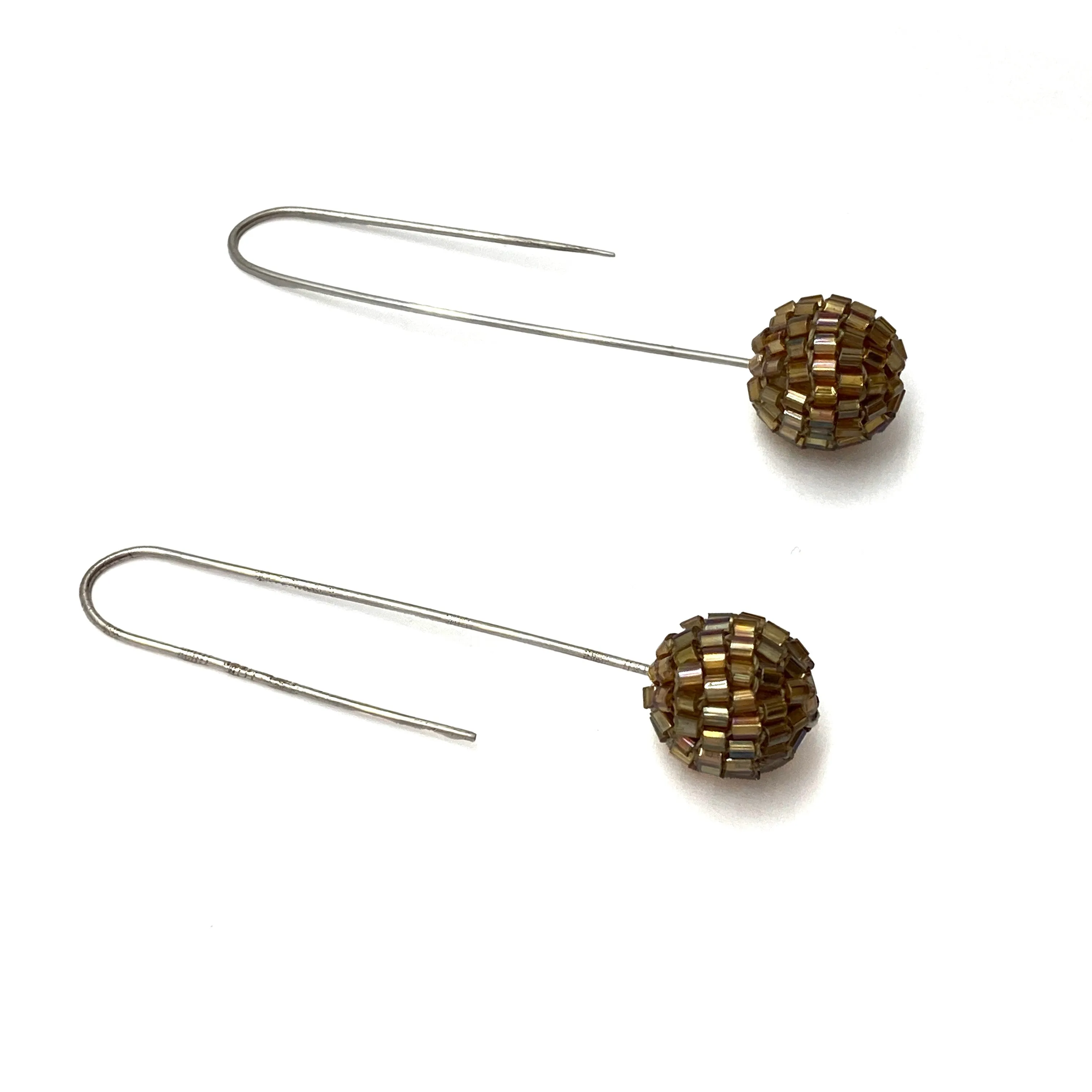 Brown Bead Earrings