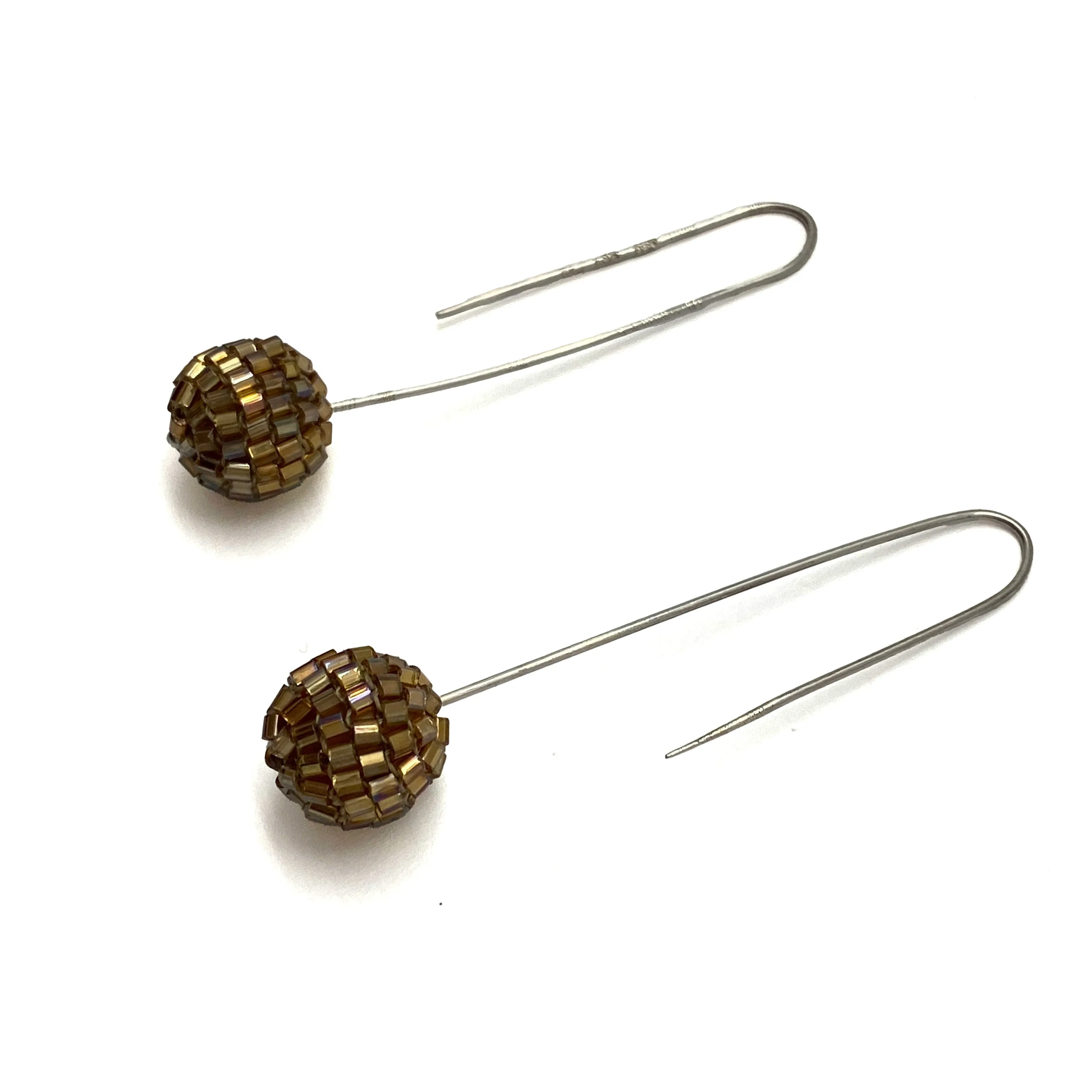 Brown Bead Earrings