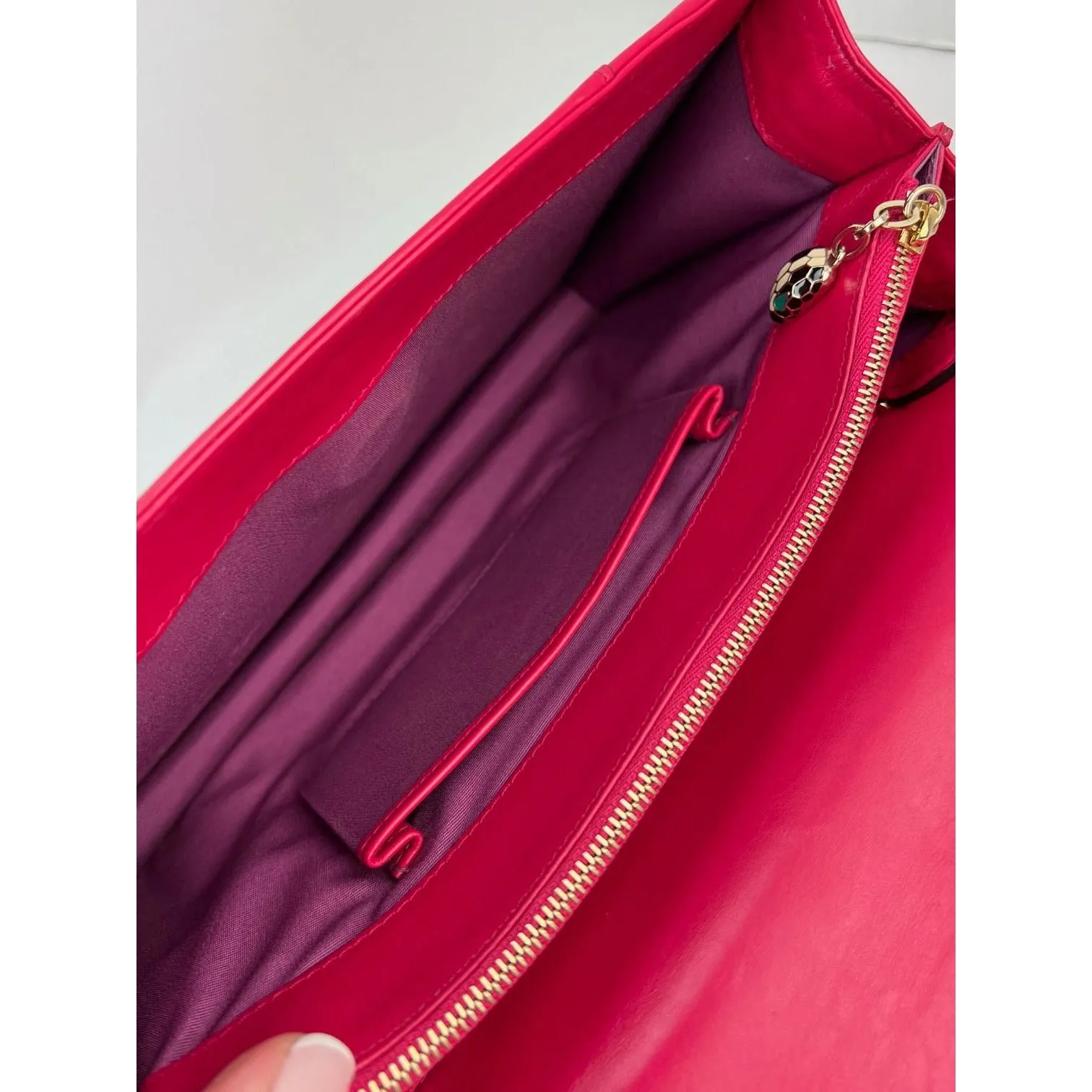 Bulgari Serpenti Forever Dark Pink Shoulder Bag