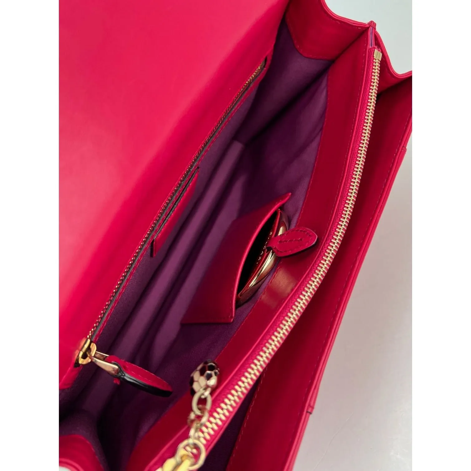 Bulgari Serpenti Forever Dark Pink Shoulder Bag