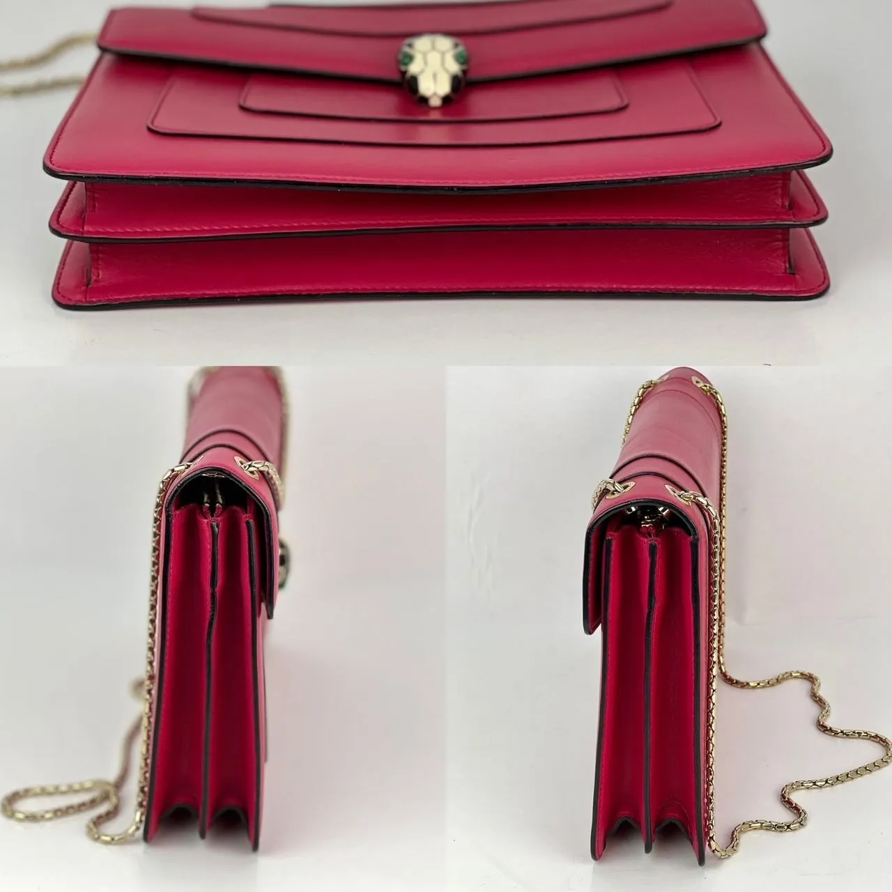 Bulgari Serpenti Forever Dark Pink Shoulder Bag