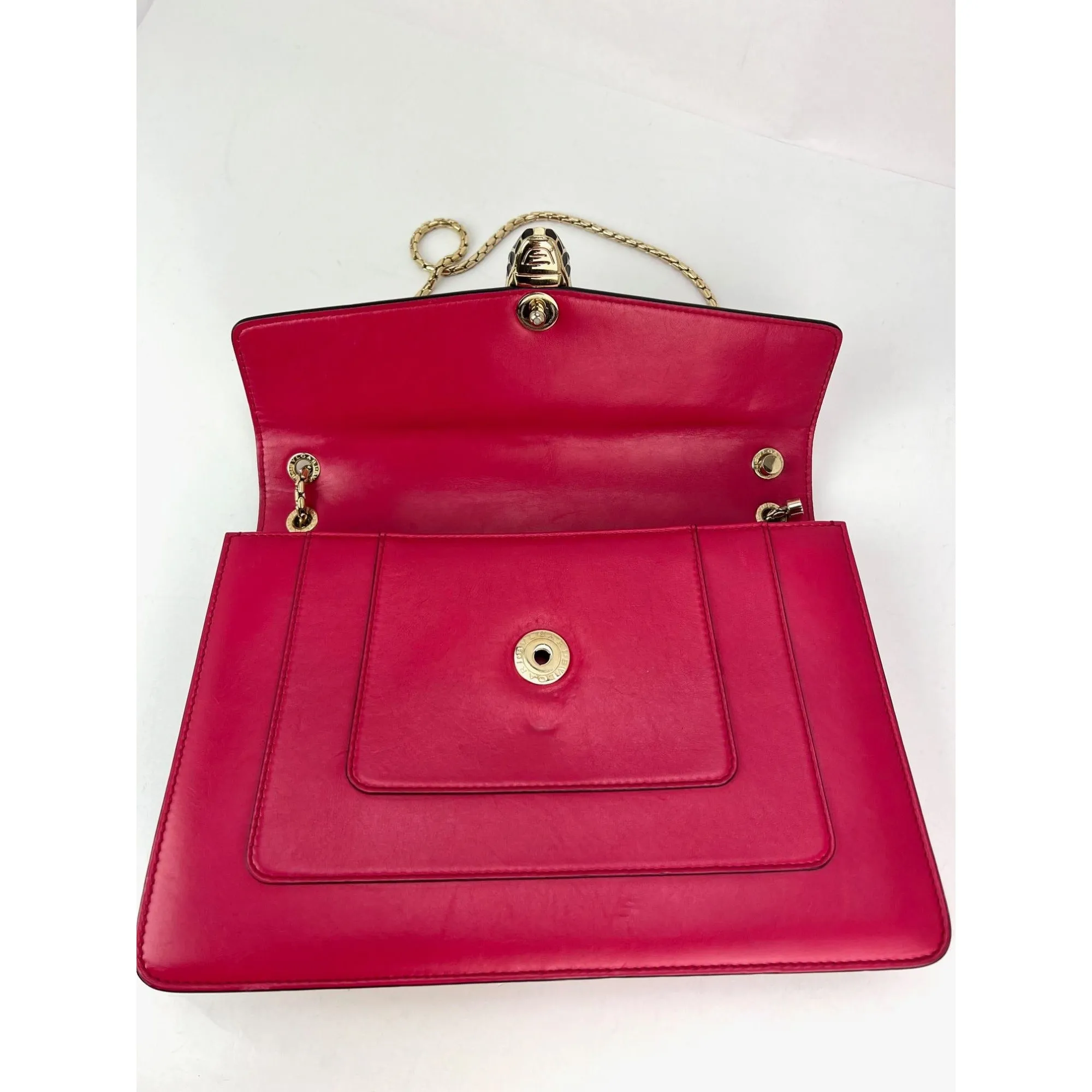 Bulgari Serpenti Forever Dark Pink Shoulder Bag